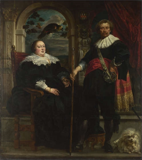 Portrait Of Govaert van Surpele And His Wife by Jacob Jordaens
